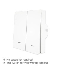 Выключатель (двухклавишный) Moes ZigBee Smart Switch белый модели ZS-EUB