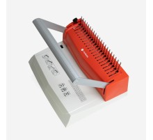 Переплетчик ГЕЛЕОС БП-16 бело-красный на пластиковую пружину, А4, ручная перфорация 16 листов, переплет макс до 500 л., глубина перфорации 2-3-4-5 мм