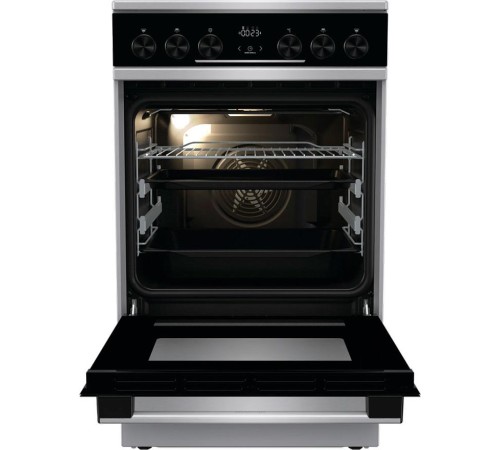 Электрическая плита Gorenje/ Электрическая плита Gorenje, Линия Advanced, Эмаль SilverMatte, стеклокерамическая варочная поверхность, мультифункциональная духовка, объем 70 л, механическое управление, сенсорный программатор IconLED, телескопические направ Электрическая плита Gorenje/ Электрическая плита Gorenje, Линия Advanced, Эмаль SilverMatte, стеклокерамическая варочная поверхность, мультифункциональная духовка, объем 70 л, механическое управление, сенсорный программатор IconLED, телескопические направ