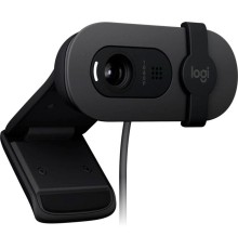 Веб-камера Logitech Webcam Brio 100, 1920x1080, GRAPHITE, защитная шторка, [960-001585]