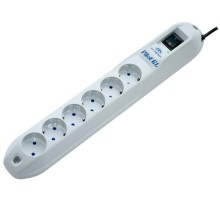 Сетевой фильтр Pilot GL 6 розеток (5 евро + 1 без заземления) 10 м/ Surge protector Pilot GL 6 outlets (5 euro + 1 without ground) 10A / 2.2kVt, 10m