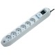 Сетевой фильтр Pilot GL 6 розеток (5 евро + 1 без заземления) 10 м/ Surge protector Pilot GL 6 outlets (5 euro + 1 without ground) 10A / 2.2kVt, 10m