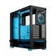 Корпус ПК без блока питания/ Case Fractal Design Pop Air RGB Cyan Core TG Clear Tint, Midi-Tower, 3x120mm RGB, 2xUSB-A 3.2 ATX, mATX, mITX Black/Cyan