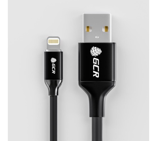 Greenconnect Кабель 3A 1.5m Apple USB 2.0, AM/Lightning 8pin MFI для Iphone 5/6/7/8/X - светодиодный, поддержка всех IOS, черный, AL корпус черный Greenconnect Кабель 3A 1.5m Apple USB 2.0, AM/Lightning 8pin MFI для Iphone 5/6/7/8/X - светодиодный, поддержка всех IOS, черный, AL корпус черный