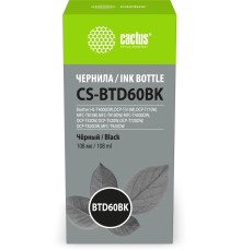 -/ Чернила Cactus CS-BTD60BK BTD60BK черный 108мл для Brother HL-T4000DW, DCP-T510W, DCP-T710W, MFC-T810W, MFC-T910DW, MFC-T4500DW, DCP-T420W, DCP-T520W, DCP-T720DW, DCP-T820DW, MFC-T920DW