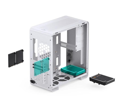Корпус без блока питания/ Case JONSBO U4 PRO MESH, Midi-Tower, no fan, 1xUSB-A 3.2 + 1xUSB-C 3.2, ATX, mATX, mITX White