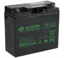 Батарея B.B. Battery серия BC, BC17-12, напряжение 12В, емкость 17Ач (разряд 20 часов), макс. ток разряда (5 сек.) 255А, макс. ток заряда 5.1A, свинцово-кислотная типа AGM, клеммы B1, ДxШxВ 181x76x166мм., вес 5.62кг., срок службы 5-7 лет/ B.B. Battery ser