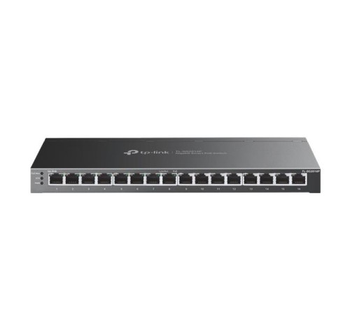 коммутатор TP-Link SG2016P, Omada™  16-Port Gigabit Smart Switch with 8-Port PoE+ 120 W PoE