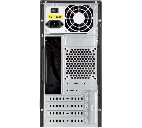 Корпус с блоком питания 500Вт./ Case Foxline FL-702, mATX, 1x5.25EXT, 1x3.5EXT, 2x3.5INT, 2xUSB2.0, HDA, w/o FAN, w/500W ATX PSU, w/1.2m EU pwr cord