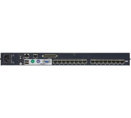 Переключатель KVM,  1 local user PS2+VGA+1 IP user => 16 cpu (PS2/USB/Sun+VGA)/RS232, без шнуров KH1516AI/KH1516AI-AX-G/ Cat 5 High-Density KVM over the NET.
