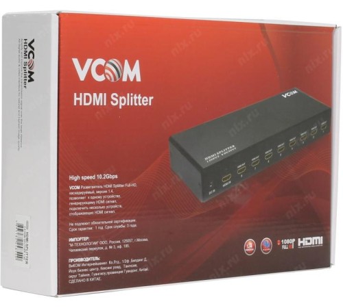 Переключатель-разветвитель/ Переключатель-разветвитель HDMI 2 =>8 VCOM <DD4528>