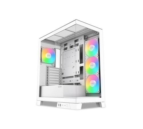 Корпус ПК без блока питания/ Case SAMA V50 White, Midi-Tower, TG, 4x120mm ARGB, 2xUSB 3.0 + 1xUSB 3.1 Type-C, ATX, mATX, mITX White