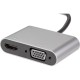 Адаптер/ Адаптер USB Type-Cm-->VGA, HDMI 4k*30Hz, USB3.0, PD, Audio, iOpen (Aopen/Qust)<ACU4511>