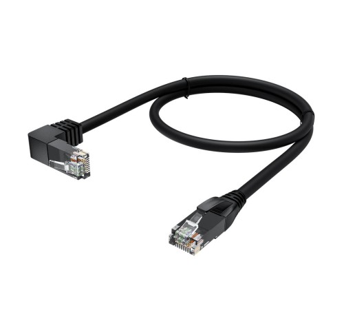 GCR Патч-корд прямой 2.0m UTP кат.5e, черный, нижний угол, литой, ethernet high speed, RJ45, T568B, GCR-53196 GCR Патч-корд прямой 2.0m UTP кат.5e, черный, нижний угол, литой, ethernet high speed, RJ45, T568B, GCR-53196