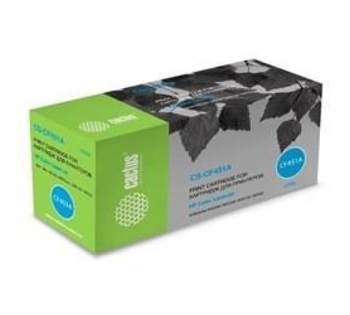 -/ Картридж лазерный Cactus CS-CF451A CF451A голубой (10500стр.) для HP Color LJ Enterprise M652dn/M653