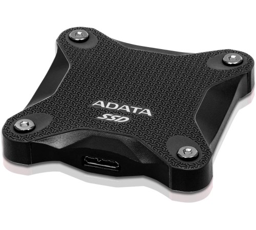 Твердотельный накопитель/ ADATA External SSD SD620, 512GB, Type-C, USB 3.2 Gen2, R/W 550/500 MB/s, 80x80x15mm, Black (5 лет)
