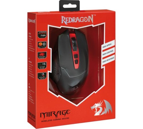 Redragon Беспроводная игровая мышь Mirage 15м,10 кнопок,4800dpi Redragon Беспроводная игровая мышь Mirage 15м,10 кнопок,4800dpi