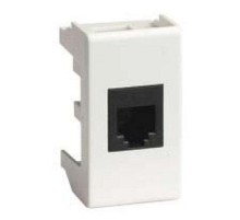 Ком.роз. RJ45 кат.6 экран., 8P8C, Viva, белая, 1мод