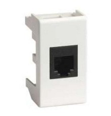 Ком.роз. RJ45 кат.6 экран., 8P8C, Viva, белая, 1мод