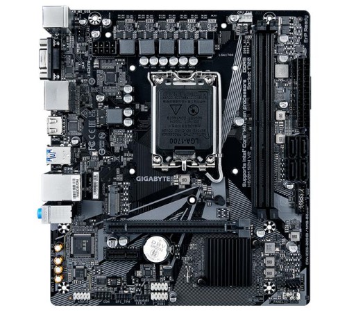 Материнская плата GIGABYTE H610M S2H, LGA1700, H610, 2*DDR5, 4*SATA, 1*M.2, 2*USB 3.2, 4*USB 2.0, 1*PCIx16, 1*PCIx1, D-Sub+HDMI+2*DP, mATX