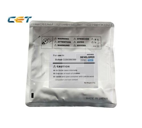-/ Девелопер для KONICA MINOLTA Bizhub C220/C280/C360 (CET) Cyan, 210г/пак, 114000 стр.
