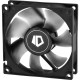 Кулер для корпуса/ Case Cooler ID-COOLING NO-8025-SD (80x80x25mm, 3-pin, 25.5CFM, 21dBA, 2000RPM, Black/Gray)