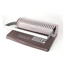 Переплетчик ГЕЛЕОС БП-13+ коричневый на пластиковую пружину, А4, ручная перфорация 13 листов, переплет макс до 500 л., глубина перфорации 2 мм