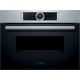 Встраиваемая электрическая духовка BOSCH С СВЧ, 45.5x59.5x54.8 см, 45л, дисплей, 6 режимов, EcoClean, сталь, максимальная мощность микроволн 900 Вт