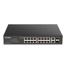 коммутатор D-Link EasySmart L2 Switch 16х1000Base-T PoE, 2xCombo 1000Base-T/SFP, PoE Budget 130W