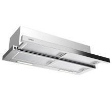 Встраиваемая вытяжка Korting/ Встраиваемая с выдвижным экраном, ширина 90 см, 3 режима, механическое (клавишное) управление, 800 м3/ч., алюминиевые жировые фильтры, LED освещениe -  2 лампы, ур.шума 59дб, панель - нержавеющая сталь