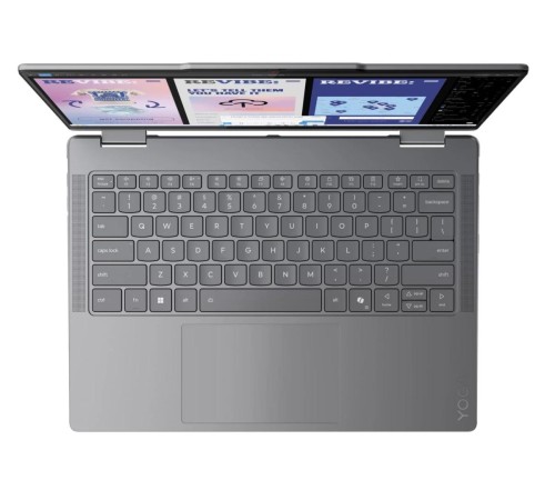 Ноутбук/ Lenovo Yoga 7 2-in-1 14ILL10 14"(1920x1200 OLED)/Touch/Intel Core Ultra 5 226V(2.1Ghz)/16384Mb/512PCISSDGb/noDVD/Int:Intel Arc graphics/Cam/BT/WiFi/70WHr/war 1y/1.38kg/luna grey/noOS + 65W, Pen, RU kbd Ноутбук/ Lenovo Yoga 7 2-in-1 14ILL10 14"(1920x1200 OLED)/Touch/Intel Core Ultra 5 226V(2.1Ghz)/16384Mb/512PCISSDGb/noDVD/Int:Intel Arc graphics/Cam/BT/WiFi/70WHr/war 1y/1.38kg/luna grey/noOS + 65W, Pen, RU kbd