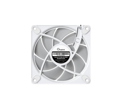 Вентилятор для корпуса Ocypus Gamma F12 Elite WH ARGB REVERSE BLADE, 120x120x25mm, 4-PIN PWM, 600-1800 RPM, 26 DBA MAX, HYDRO BEARING