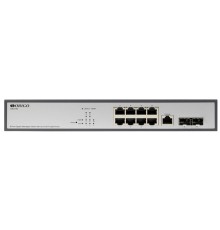 Коммутатор ORIGO Управляемый L2 коммутатор, 8x1000Base-T, 2x1000Base-X SFP, консольный порт RJ-45, комплект для установки в 19" стойку