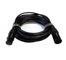 GCR Кабель 5.0m микрофонный XLR M / XLR F , черный, AL case черный, GCR-53373