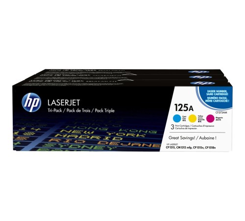 Тонер-картридж набор из 3 шт/ HP 125A CYM Tri-Pack LJ Toner Cartridge Тонер-картридж набор из 3 шт/ HP 125A CYM Tri-Pack LJ Toner Cartridge