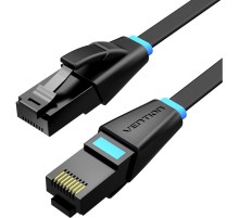 Патч-корд Vention прямой UTP cat.6, RJ45 - 2м. плоский Черный