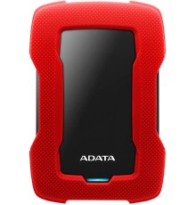 Внешний жесткий диск/ Portable HDD 2TB ADATA HD330 (Red), Silicone, USB 3.2 Gen1, 133x89x16mm, 190g /3 года/