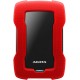 Внешний жесткий диск/ Portable HDD 2TB ADATA HD330 (Red), Silicone, USB 3.2 Gen1, 133x89x16mm, 190g /3 года/