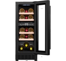 Винный шкаф MAUNFELD/ Винный шкаф MAUNFELD MBWC-56D17, ВхШхГ 820х295х613 мм, 17 бутылок, от 5 ° C до 22 ° C, отдельностоящий/встраиваемый, полезный объем 52 л, электронный термостат, диапазон влажности 50-80%, вентилятор распределения температуры, звуково