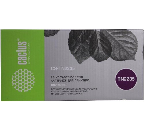 -/ Картридж лазерный Cactus CS-TN2235 TN-2235 черный (1200стр.) для Brother DCP7060/7060DR/7065/7065DNR
