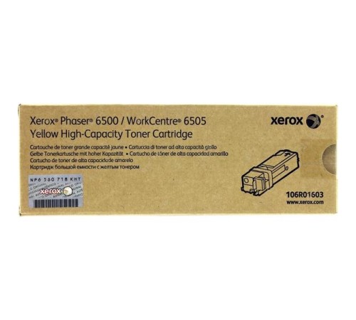 Принт-картридж Xerox Phaser 6500 WC 6505 (2,5K стр.), желтый Принт-картридж Xerox Phaser 6500 WC 6505 (2,5K стр.), желтый