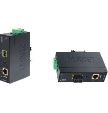 IGTP-805AT индустриальный медиа конвертер/ IP30 Industrial 10/100/1000Base-T to Gigabit SFP Converter with 802.3at POE+ (-40 to 75C)