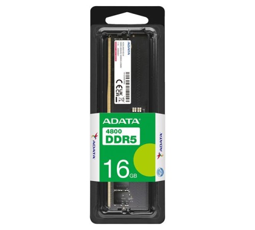Оперативная память ADATA DDR5 DIMM 16GB 4800MHz 1*16GB, 40-40-40 SINGLE TRAY