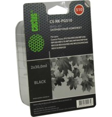 -/ Заправочный набор Cactus CS-RK-PG510 черный 2x30мл для Canon MP240/ MP250/MP260