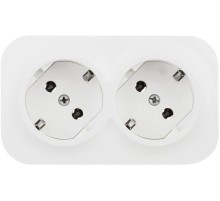 Розеточный блок с предварительным подключением 2 x 2К+З без шторок - 16 A - 250 В~ - Quteo IP 20 - Белый Рзк 2X2К+З без шт п/подкл БЕЛ