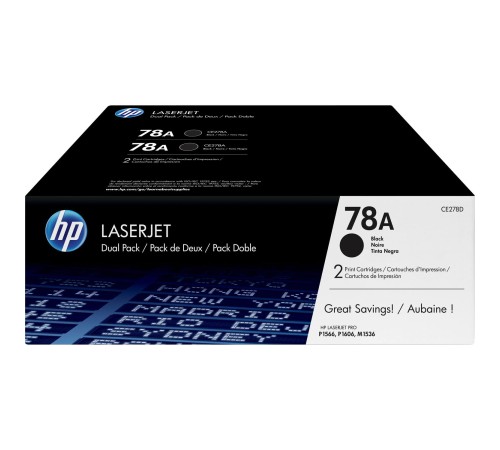 Тонер-картридж набор из 2 шт/ HP 78A Black Dual Pk LJ Toner Cartridge