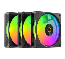 Вентилятор для корпуса Ocypus Gamma F12 Elite BK ARGB REVERSE BLADE 3 IN 1, 120x120x25mm, 4-PIN PWM, 600-1800 RPM, 26 DBA MAX, HYDRO BEARING