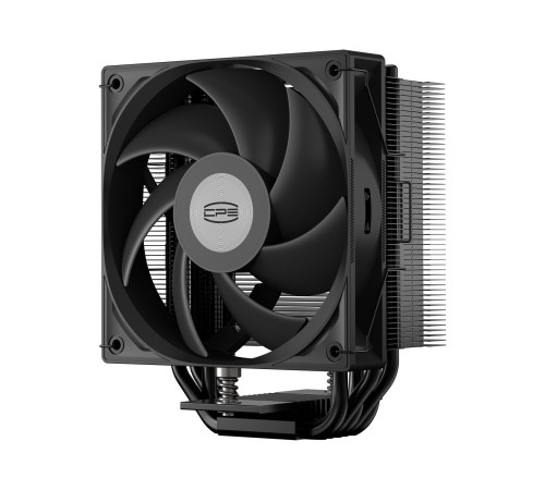 Кулер для процессора/ CPU Cooler PCCooler RT500 BK (240W, 4-pin PWM, LED temp., 152mm, Al/Cu, 5x6mm, 1x120mm, 73.32CFM, 34.9dBA, 2200RPM, S: 1851/1700/1200/115X, AM5/AM4, black)
