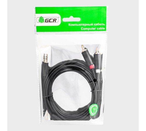Greenconnect Кабель-переходник аудио 20.0m jack 3,5mm / 2 х RCA , черный, M/M, GCR-51731 Greenconnect Кабель-переходник аудио 20.0m jack 3,5mm / 2 х RCA , черный, M/M, GCR-51731