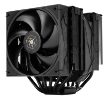 Кулер для процессора/ CPU Cooler Thermalright Royal Pretor 130 Black (4-pin PWM, 158mm, Ni/Cu, 6x6mm, 1x120+1x130mm, 80.45CFM/81.88CFM, 29.4dBA/28.3dBA, 2150PM/1750RPM, S: 1200, 1700, 1851, 2011, 2066, 115X, AM4, AM5, black)